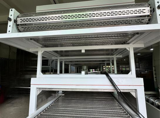 เครื่องอบแห้งอุตสาหกรรมก๊าซธรรมชาติแบบสองชั้น แผ่นสายพานโซ่เจาะรูสแตนเลสสำหรับแม่พิมพ์เยื่อกระดาษ ขวด ถ้วยชาม แพ็คเกจอุตสาหกรรมระดับไฮเอนด์