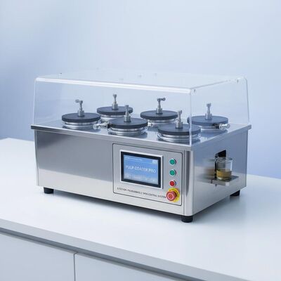 ระบบเคลือบสปินที่สามารถโปรแกรมได้ 6 สถานที่ที่คอมแพคต์สําหรับ R & D และการผลิตเครื่องมือโต๊ะผงชุดเล็ก