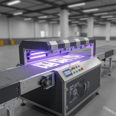 เครื่องอบ UV 5 หลอดความเร็วสูงพร้อมสายพานปรับแต่งได้สำหรับการอบหมึกทันที