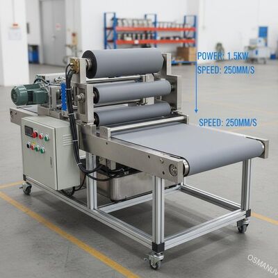 1.5KW 250mm เส้นผ่านศูนย์กลางย้อนกลับม้วนเคลือบเครื่องสายพานแบน