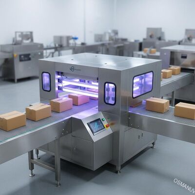 เครื่องฉายรังสี UV แบบสายพานตาข่ายสำหรับกล่องบรรจุภัณฑ์