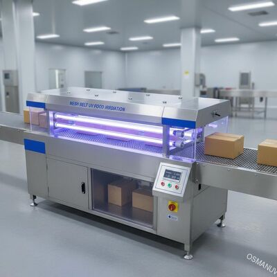 เครื่องฉายรังสี UV สายพานตาข่าย 2KW สำหรับกล่องบรรจุภัณฑ์