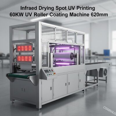 เครื่องพิมพ์ UV Spot UV Drying Spot, เครื่องเคลือบ Uv Roller 60KW 620mm
