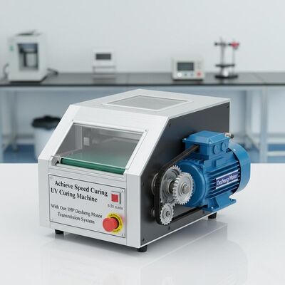 ประสบความเร็ว การรักษา UV เครื่องรักษาด้วยระบบส่งมอเตอร์ 1HP Desheng ของเรา ความเร็ว 5-20m / นาที