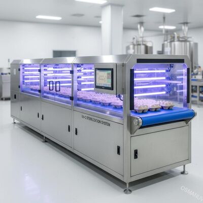 หลุมล้างแสง UV ความเร็วสูงสําหรับบรรจุภัณฑ์ปลาผงชนิดอาหาร - ระบบบรรทุกในสาย