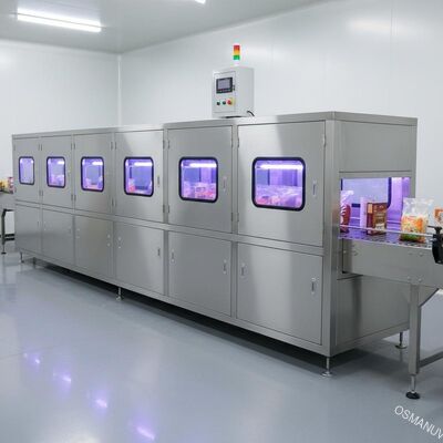 หลุมอุตสาหกรรม UV Sterilization for Food Packaging & Bulk Items - ระบบบรรทุกในสาย