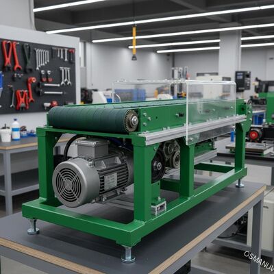 220V 50HZ Synchronous Cnc Green Conveyor Belt Machine 0.75KW