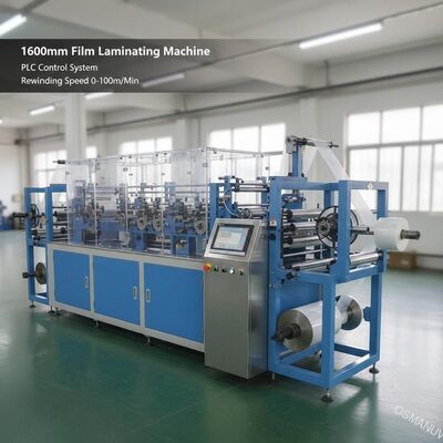 เครื่องเคลือบผนังขนาด 1600 มม พร้อมระบบควบคุม PLC ความเร็วการล่อกลับ 0-100m/min