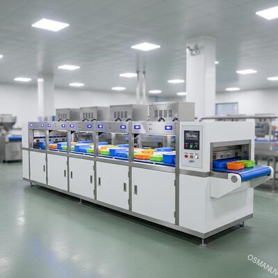 เครื่องแห้งไมโครเวฟ 10m/min เครื่องแห้งไมโครเวฟ 380V สําหรับกล่องอาหารกลางวัน