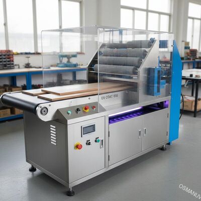 Spot Roller Conveyor Uv เครื่องเคลือบสำหรับไม้กว้าง 650 มม.