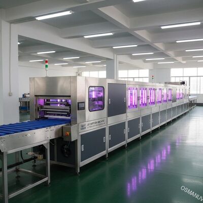 เครื่องเคลือบเงา Uv สายเคลือบรังสีอัลตราไวโอเลต ISO9001 L10000mm