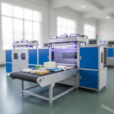 50m / Min 920mm ความกว้าง UV Curtain Coater สำหรับวัสดุรองเท้าฟองน้ำ EVA PE