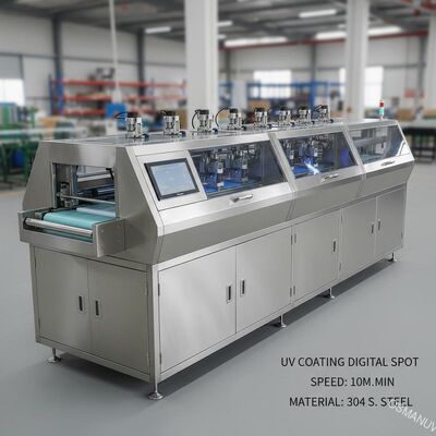 เครื่องเคลือบ UV Digital Spot 10meters / Min 304 Stainless Steel