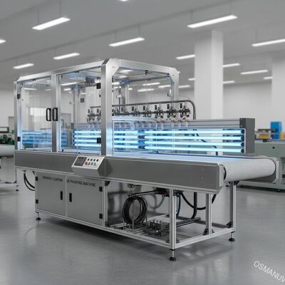 เครื่องเคลือบยูวีเคลือบวานิช 2.5m PVC Conveyor