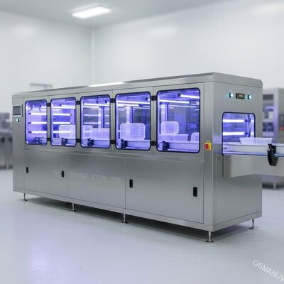 เครื่องฆ่าเชื้ออุโมงค์ UV-C กำลังสูงสำหรับบรรจุภัณฑ์อาหารโปร่งใส