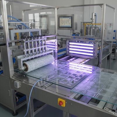 สายการผลิต UV Coating Uv Embossing โดย UV Glue สําหรับแผ่นกระจกอะคริลิก