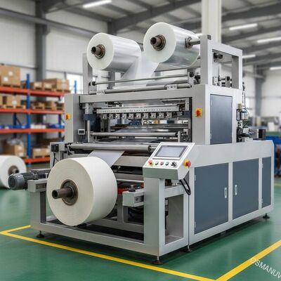 อัตโนมัติ Rewinding เครื่อง laminating ฟิล์มที่มีความกว้าง 1600mm และความจุ 3000KG
