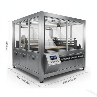 เครื่องเคลือบฟิล์มความดัน 360-410V/50HZ มีขนาดรวม 6300*1550*1200mm