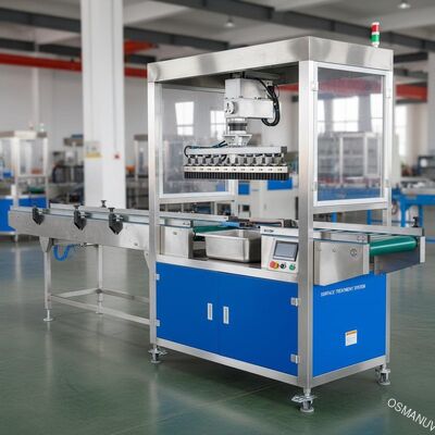 สําหรับการบําบัดพื้นผิว 0-3m / Min ความเร็วฝาผิว เครื่องเคลือบสเปรย์ของ 1000mm ความยาวการแปรรูปขั้นต่ําและความกว้างสเปรย์ 300mm