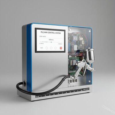 ระบบควบคุม PLC / HMI เครื่องเคลือบสเปรย์สําหรับปืนสเปรย์มือ 0-1000 มม ความกว้างสเปรย์
