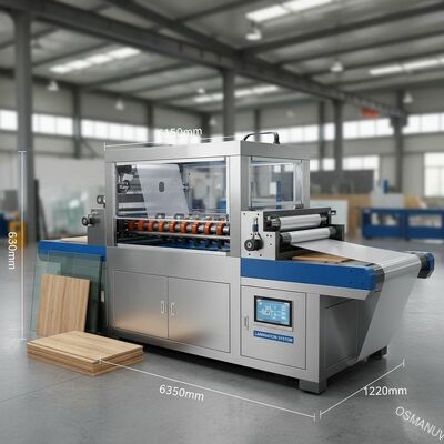 สําหรับพื้นผิวของพื้นกระดาษกระจกพลาสติกแผ่นฟิล์ม Lamination เครื่องที่มีขนาดรวม 6300 * 1550 * 1200mm