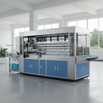 เครื่องเคลือบผ้าม่าน 6000mm × 2200mm × 1400mm สําหรับความต้องการเคลือบที่หลากหลาย