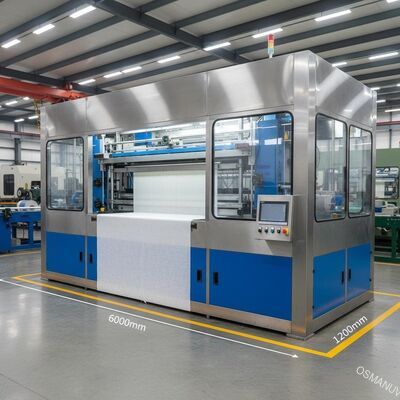 เครื่องเคลือบผ้าม่านที่ทนทานขนาด 6000mm × 2200mm × 1400mm