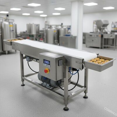 เครื่องขนส่งสายพานปรับพลังงานด้วย PLC 220V สําหรับการแปรรูปอาหาร