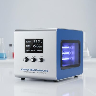 เครื่องฉายแสง UV AC220V ที่มีความแม่นยําในการควบคุมอุณหภูมิ ±1C และความยาวคลื่น 365nm