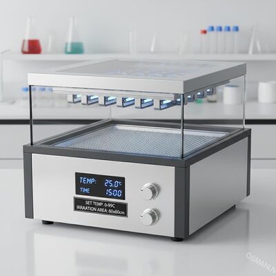 ระยะควบคุมอุณหภูมิ 0-99C เครื่องฉายแสง UV สําหรับและพื้นที่ฉายแสง 60 * 60cm