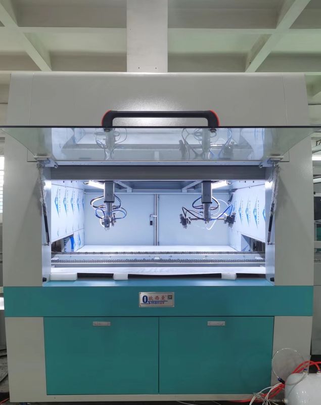 1100mm * 410mm * 1100mm เครื่องเคลือบสเปรย์อัตโนมัติ 1.0-1.5mm กว้างปืนสเปรย์