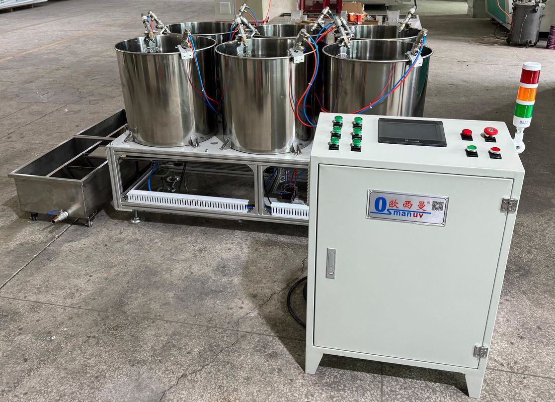 ระบบเคลือบหมุนระดับความแม่นยํา 6 ตําแหน่งสําหรับบรรจุอาหารพลาสซูลป์แบบผง - การควบคุมความหนาของฟิล์มแบบเดียวกัน