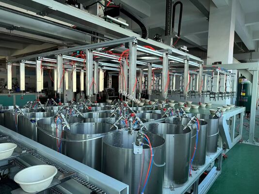 24 Station Automated Spin Coating Line for Waterproof Pulp Molded Tableware Coating