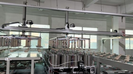 24 Station Automated Spin Coating Line for Waterproof Pulp Molded Tableware Coating