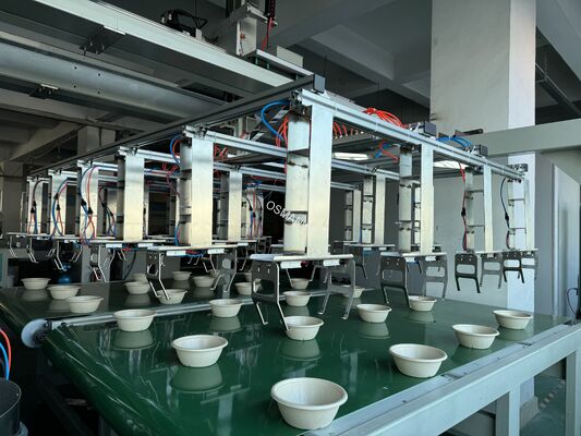 Automatic Multi-Station Spin Coating Machine for Pulp Molding with Customizable Coating Thickness & Robotic Material Handling