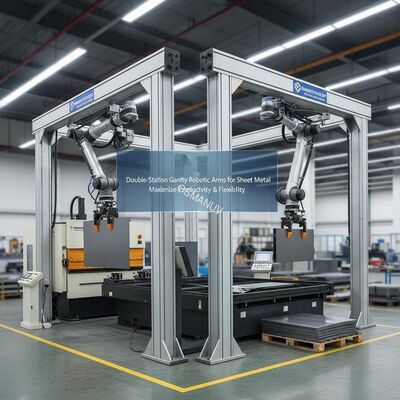 Double-Station Gantry Robtic Arms for Sheet Metal Maximize Productivity & Flexibility
