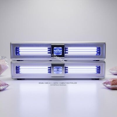 Double‑Side UV‑C + Ozone Combination Sterilizer for 3D Food Packages